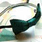 Green Satin Like Lace Ribbon Bow Hairband Headband