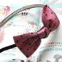Pink Satin Like Lace Ribbon Bow Hairband Headband