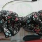 Black Small Colorful Flowers Ribbon Bow Hairband Headband