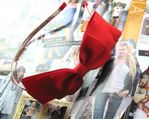 Red Triple Ribbon Bow Hairband Headband