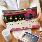 Lovely Jetoy Cats At Planetary Moonlight Black Make Up Case Big Purse
