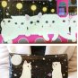 Lovely Jetoy Cats At Planetary Moonlight Black Make Up Case Big Purse