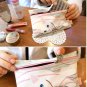 Lovely Jetoy White Cat Pink Pearl Make Up Case Big Purse