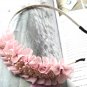 Pink Bridal Prom Chiffon Like Pearl Bow Hairband Headband