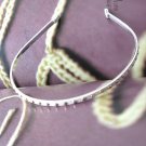 Cream White Thin Faux Suede Studs Hairband Headband