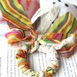 Zakka Colorful Stripes Lace Ponytail Holder