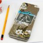 Cool Retro Style Lady And Flower Doma Metal Case
