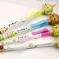 Kawaii Mr Potoro Bean Food Bobble Heads Ink Pens 2's - Blue And Yellow