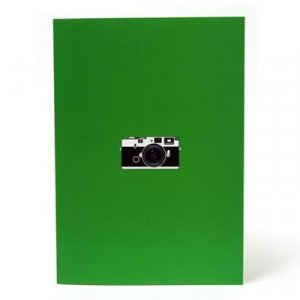 Minimalize Vintage Style Camera On Green Graphic Designer Scrapbook Notebook