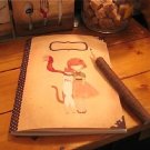 Zakka Winter Little Girl Cat Slim Notebook Journal