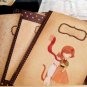 Zakka Winter Little Girl Cat Slim Notebook Journal