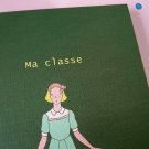 Zakka Retro Green European Girl In School Uniform Notebook Journal