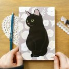 Jetoy Retro Vintage Style Cat Line Notebook Journal - Shabby Flora Rose