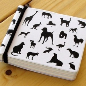 Zakka Black White Zoo Animals Colorful Small Memo Note Pad