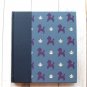 Zakka Art Deco Retro Blue Poodles Dog Crown Fabric Cover Notebook Scrapbook Journal