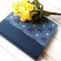 Zakka Art Deco Retro Blue Poodles Dog Crown Fabric Cover Notebook Scrapbook Journal
