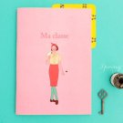 Zakka Retro Pink School Teacher Girl Dove Notebook Journal