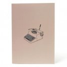Vintage Retro Style Typewriter Khaki Brown Graphic Notebook Journal