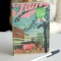Retro Surreal Graphical Elephant In A Shopping Mall Illustrations Notebook Journal