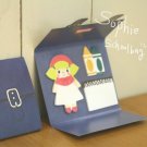 Rainbow Retro School Girl Crayon Sticky Post It Note Pad