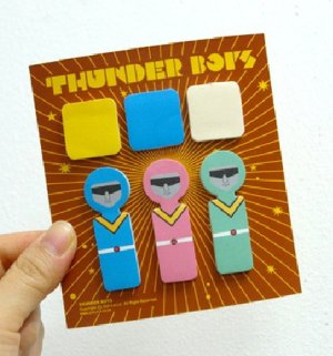 Retro Spaceman Robot Sticky Scrapbook Paper Note Pad