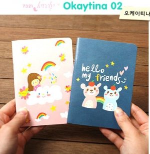 Kawaii Bear Rainbow Cloud SMALL Notebook Journal 2 In A Set