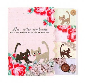 Zakka Cat Flower Garden Lace Button Sticky Post It Note Memo Pad