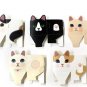 Jetoy Pink Black White Cats Animal Plastic Cube Storage Gift Box 5's