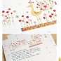 Zakka Red Flowers And Birds Letter Set Letterset