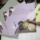Vintage Style Shabby Chic Purple Flower Butterfly Lace Letterset Letter Set