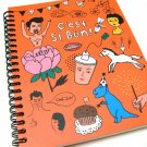 Retro Surreal Flowers Character Animal Journal Notebook Scrapbook