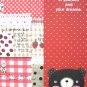 Zakka Artbox Red Brown Bear Country Quilt Journal Notebook