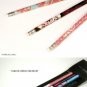 Zakka Beautiful Red Black Floral Motif Flowers Drawing Lead Pencils