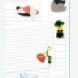 Jetoy Cats 2 In 1 Small Notebook Sketchbook Journal - Bunny And Apple