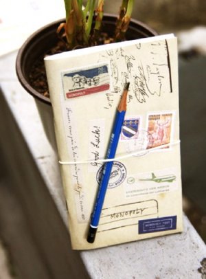 Retro Postal Airmail Stamp Stickers Travel Notebook Journal