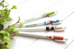 Kawaii Fun Be Kind to Animal Cartoon Ballpoint Pens 4's