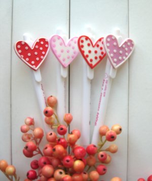 Zakka Bird Hearts Animal Message Ballpoint Pens 4's