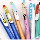 Kawaii Colorful Cloud Cat Dog Animal Message Ballpoint Pens 6's