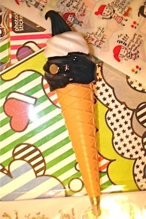 Kawaii BIG Chocolate Vanilla Ice Cream Cone Food Pen