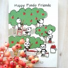 Kawaii Panda Bear Apples Cartoon Artbox SMALL Notebook Journal