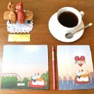 Jetoy Cat Love Hearts Flower Garden Letter Set Letterset