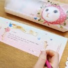 Jetoy Cats Rose Flower Garden Greeting Card Letter Set With Plastic Gift Box Set