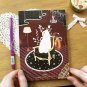 Jetoy Retro Vintage Style Cat Line Notebook Journal - Chandelier