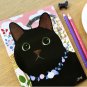 Jetoy Black Cat Rose Garden Line Slim Notebook Journal - Gamy