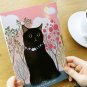 Jetoy Black Cat Rose Garden Line Slim Notebook Journal - Gamy