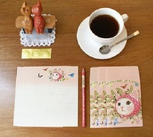 Jetoy Cat Garden Flowers Letter Set Letterset