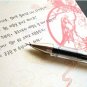 Retro Yellow Red Oriental Floral Bird Letter Set Letterset