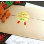 Retro Yellow Red Oriental Floral Bird Letter Set Letterset