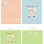 Kawaii Colorful Rabbit Happy Birthday Letter Set Letterset