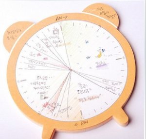 Fun Clock Shape Time Note Post It Note Memo Pad